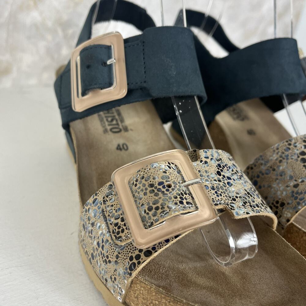 Mephisto Lissia Navy Wedge Comfort Sandal Women's Size 9.5 - Picture 7 of 15